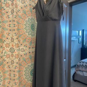 Blue a-line bridesmaid dress